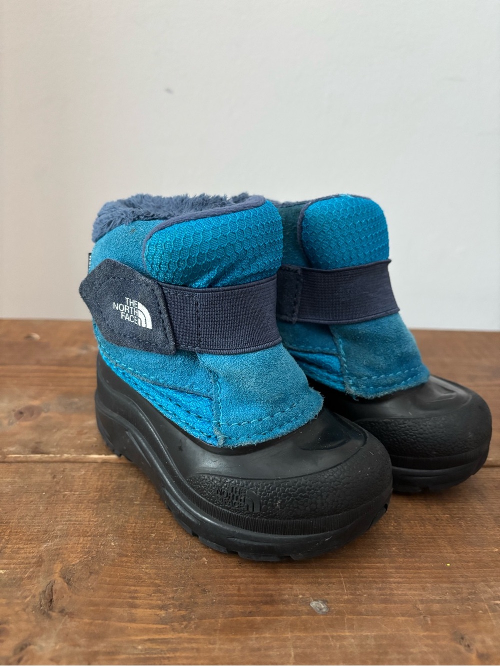 Toddler North Face Alpenglow Winter Snow Boots Blue Infant Size 6
